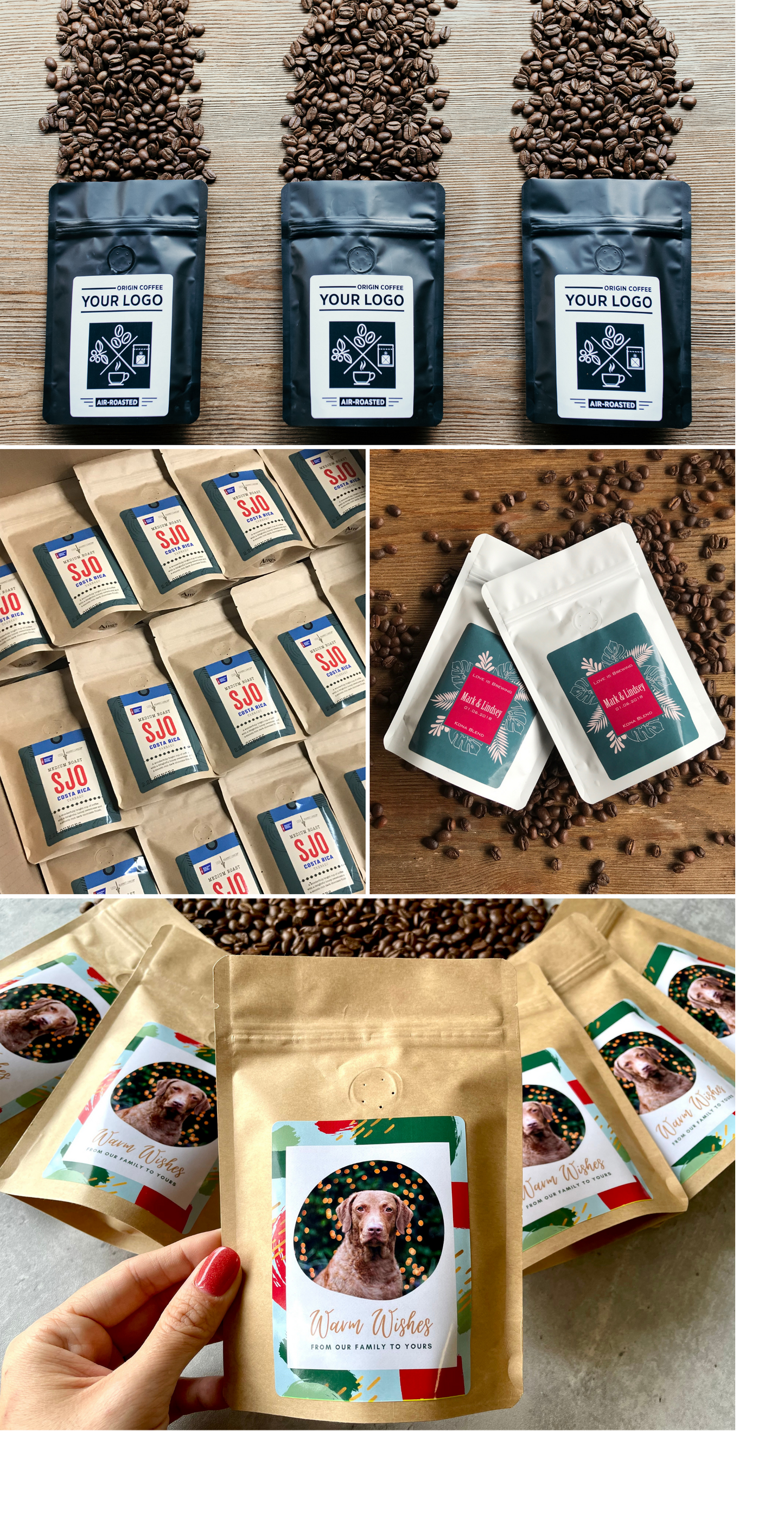 Custom Coffee Favors – 2.25oz Private Label Bags - Personalized for Events, Gifts & Promotions by Good as Gold Coffee | Coffee Beans - Private Label | Good as Gold Coffee