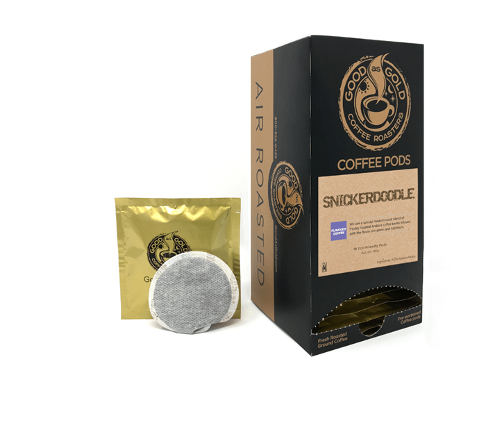Snickerdoodle Coffee Soft Pods by Good as Gold | Single Serve - Coffee Pod | Good as Gold Coffee
