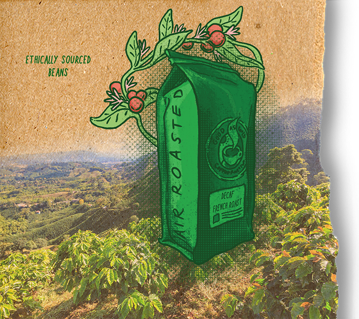 Decaf French Roast (Dark Roast) by Good as Gold | Coffee Beans - Decaffeinated | Good as Gold Coffee