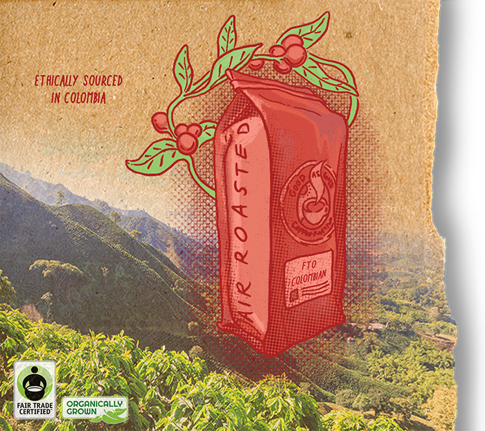 Fair Trade / Organic Colombian (Medium Roast) by Good as Gold | Coffee Beans - Single Origin | Good as Gold Coffee