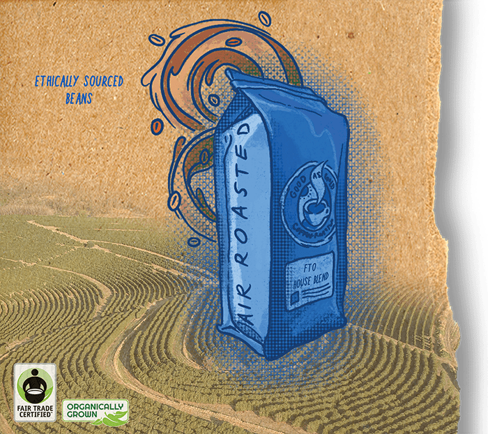 Fair Trade / Organic House Blend (Medium Roast) by Good as Gold | Coffee Beans - Blends | Good as Gold Coffee