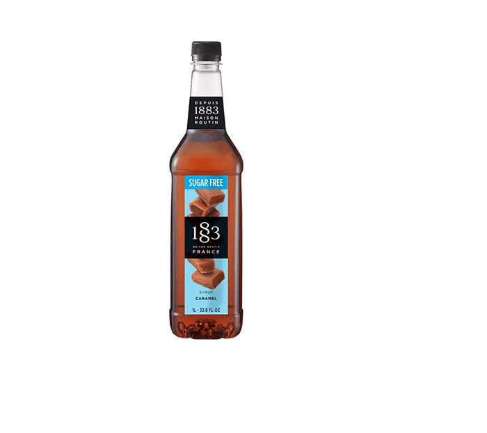 Sugar Free Caramel - 1883 Syrup (1L PET Plastic Bottle) by 1883 Maison Routin | 1883 - Syrup | Good as Gold Coffee