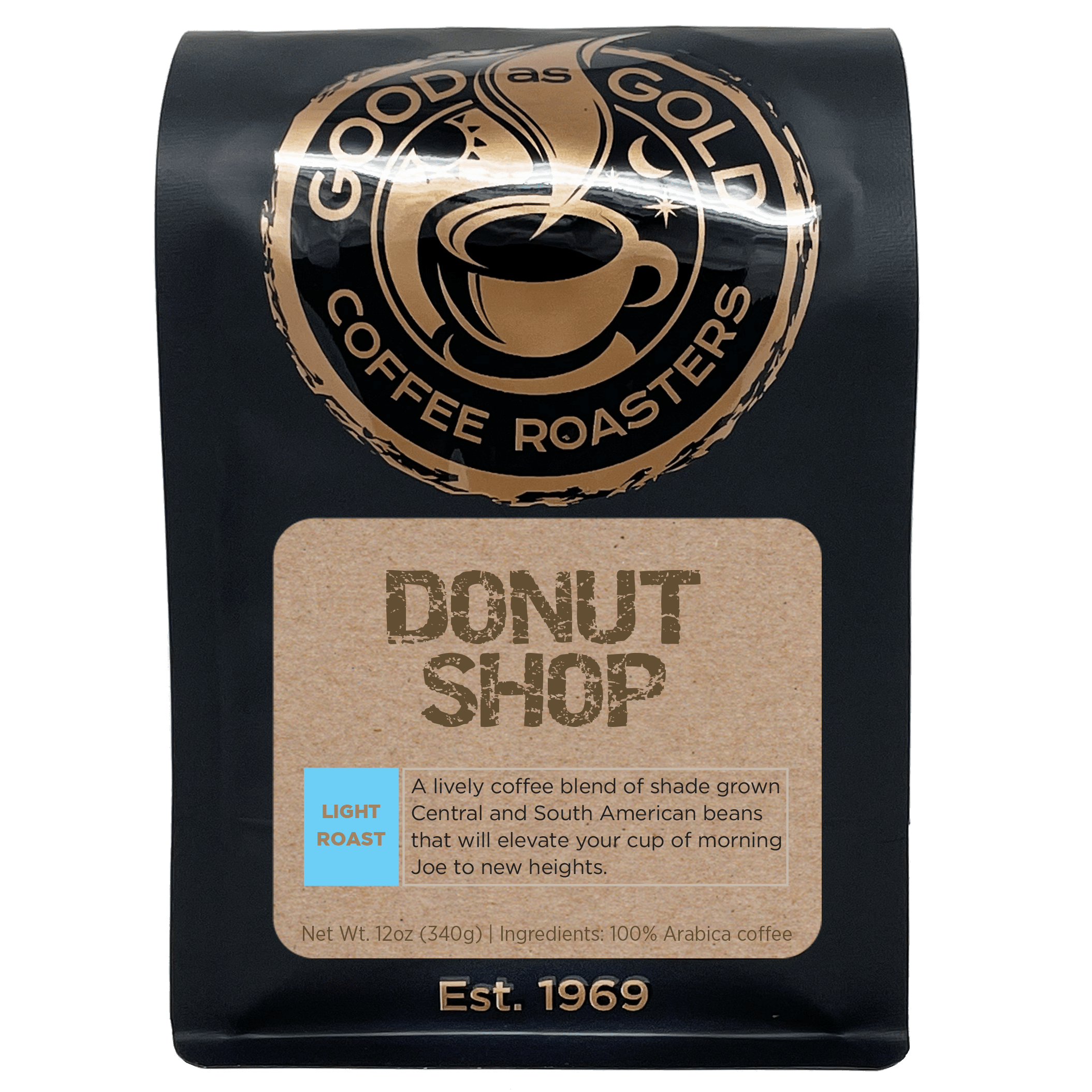 Donut Shop Blend (Light / Medium Roast) by Good as Gold | Coffee Beans - Blends | Good as Gold Coffee