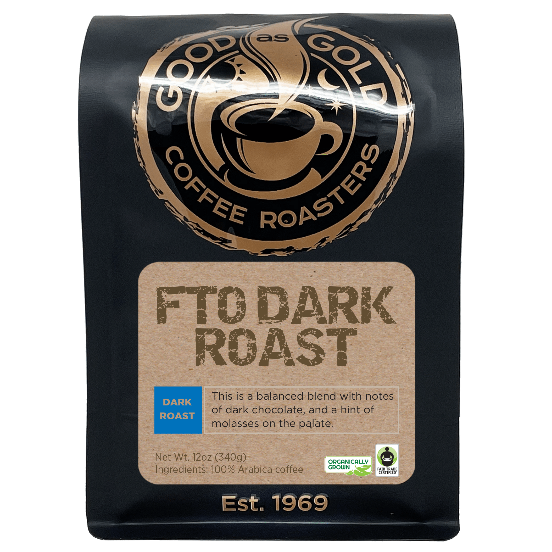 Fair Trade / Organic Dark Roast Blend by Good as Gold | Coffee Beans - Blends | Good as Gold Coffee