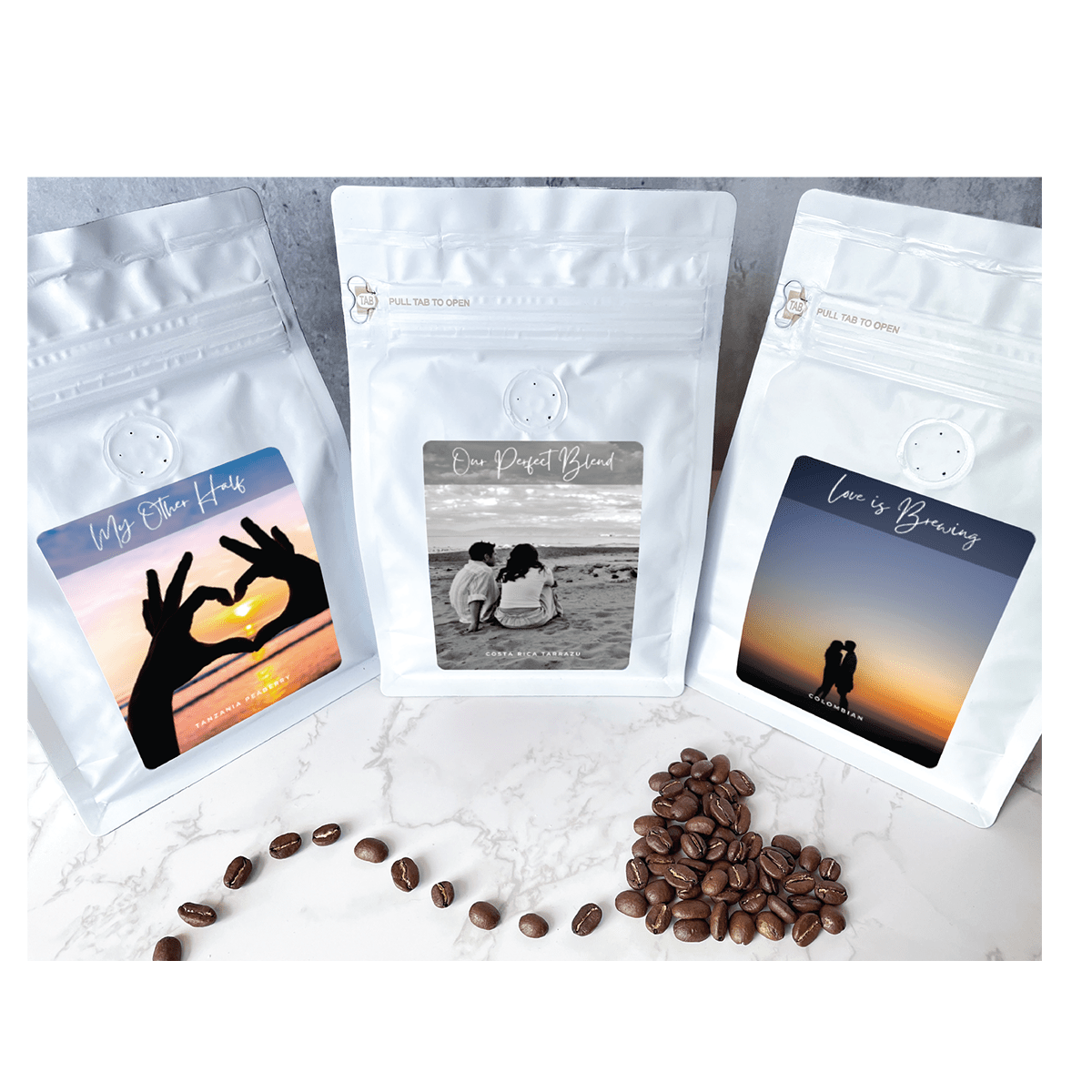 Personalized Coffee Trio - Colombia, Costa Rica, Tanzania - Private Label by Good as Gold Coffee | Coffee Beans - Sampler | Good as Gold Coffee