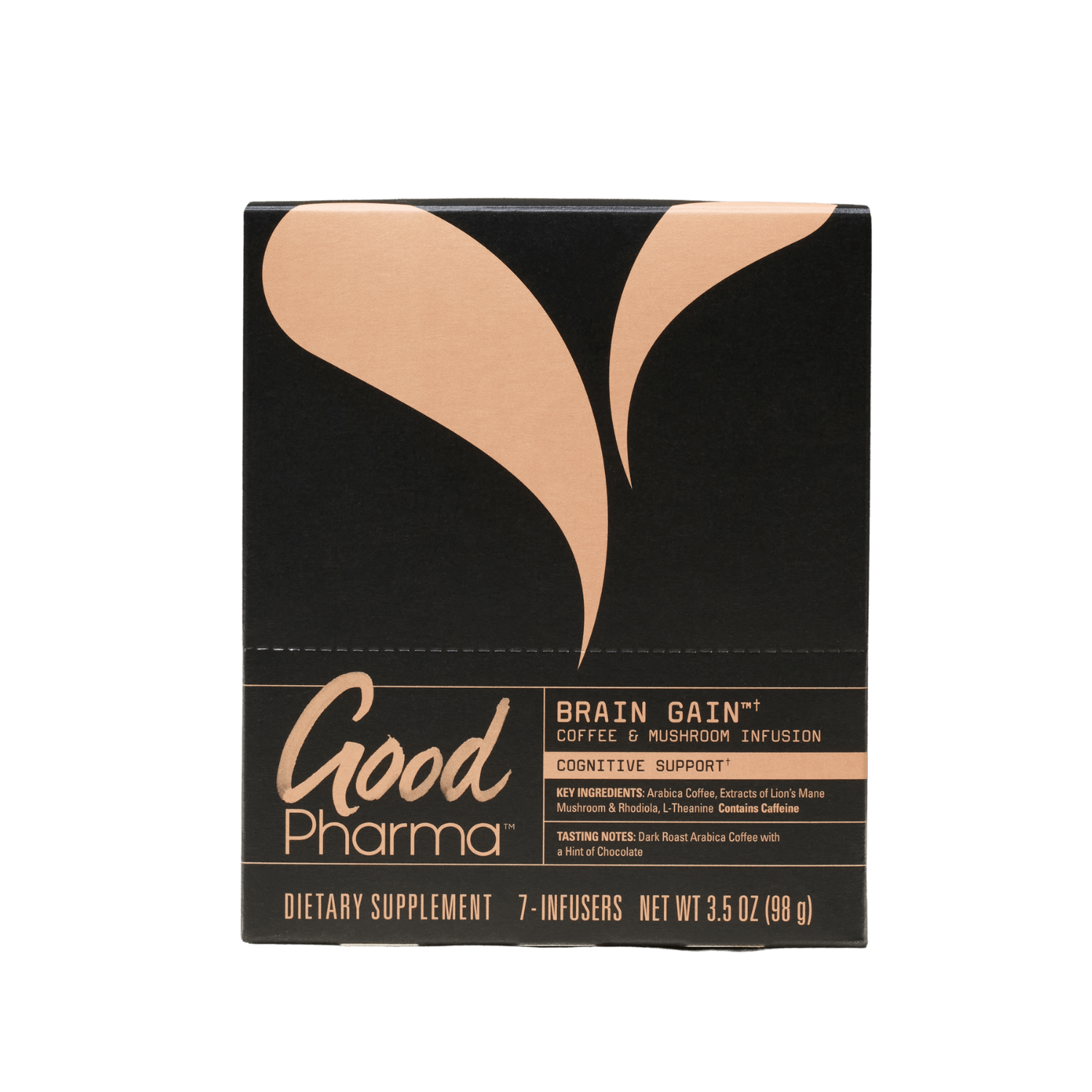 Brain Gain™ | Lion's Mane Coffee for Focus & Clarity (7ct) by Good Pharma | | Good as Gold Coffee