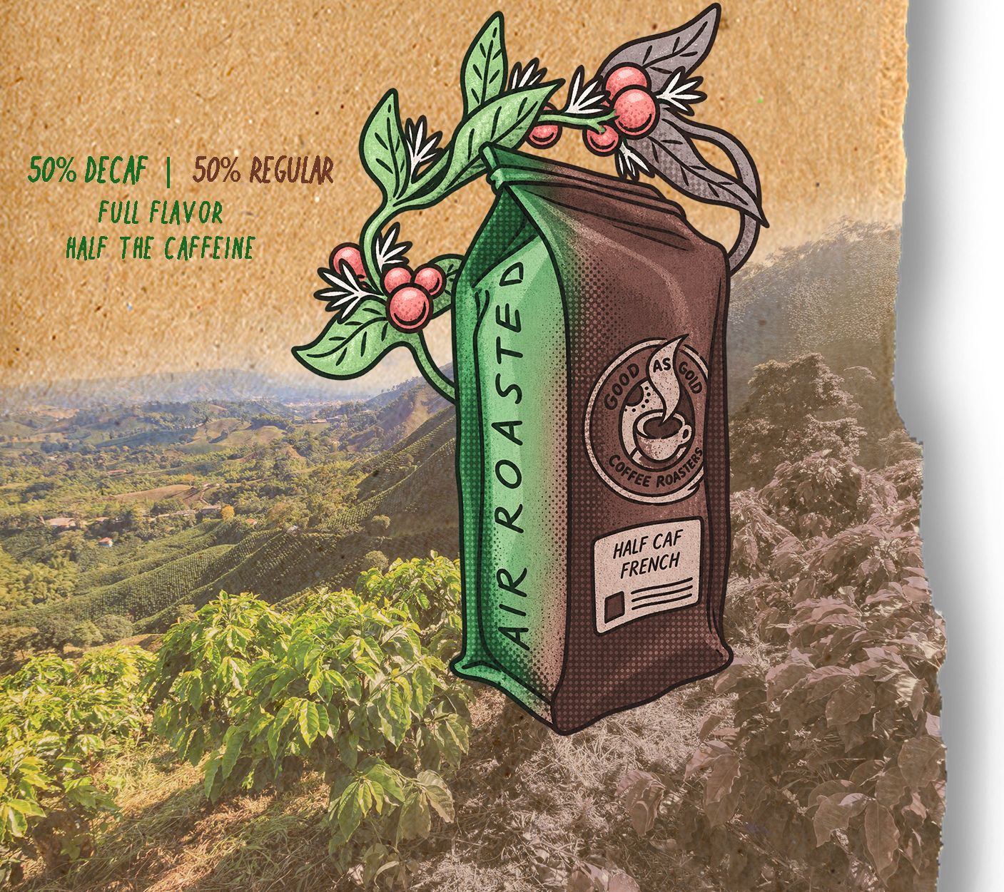 Half Caf French Roast (Dark Roast)