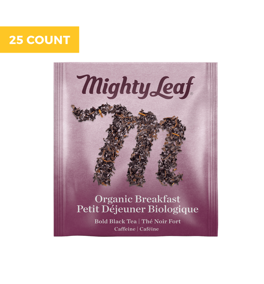 Organic Breakfast Tea Bags - 25ct by Mighty Leaf Tea | Mighty Leaf - 25ct | Good as Gold Coffee