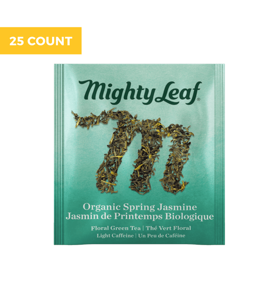 Organic Spring Jasmine Tea Bags - 25ct by Mighty Leaf Tea | Mighty Leaf - 25ct | Good as Gold Coffee