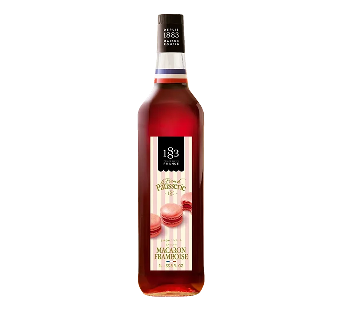 Macaron Framboise (Raspberry Macaron) – 1883 Syrup (1L PET Plastic Bottle)
