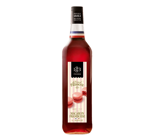 Macaron Framboise (Raspberry Macaron) – 1883 Syrup (1L PET Plastic Bottle) by 1883 Maison Routin | 1883 - Syrup | Good as Gold Coffee