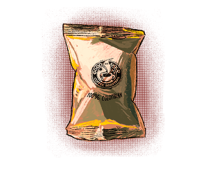 100% Colombian - 2.25oz ground coffee per pack by Good as Gold | Pre - Measured Coffee Packets | Good as Gold Coffee