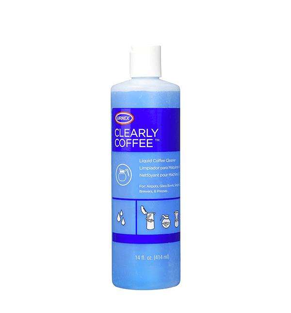 Clearly Coffee Liquid Coffee Pot Cleaner by Urnex | Coffee Cleaning Supplies | Good as Gold Coffee