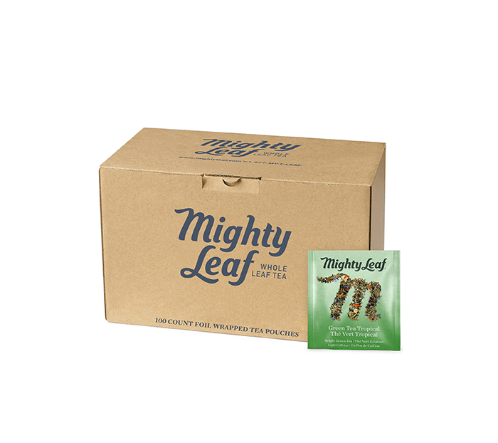 Green Tea Tropical Tea Bags by Mighty Leaf Tea | Mighty Leaf - 100ct | Good as Gold Coffee