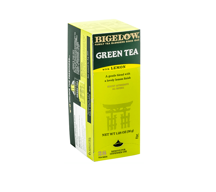 Green Tea With Lemon Tea Bags by Bigelow Tea | Bigelow Tea - 28ct | Good as Gold Coffee