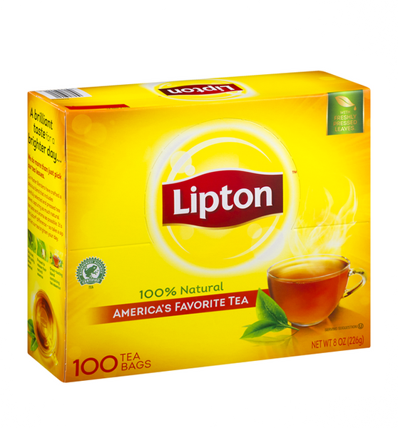 Lipton Tea Bags - 100% Natural Black Tea - Box