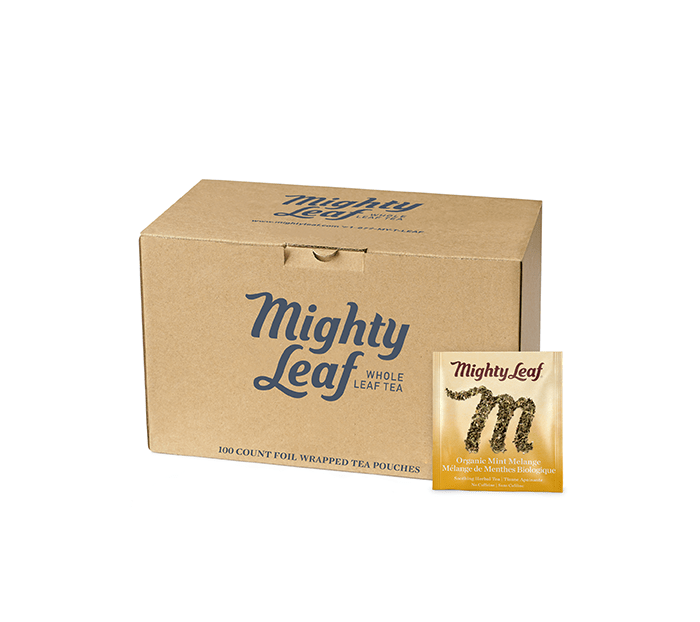 Organic Mint Melange Tea Bags by Mighty Leaf Tea | Mighty Leaf - 100ct | Good as Gold Coffee