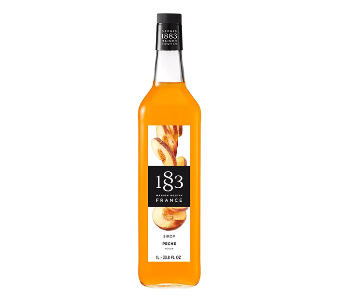 Peach - 1883 Syrup (1L PET Plastic Bottle) by 1883 Maison Routin | 1883 - Syrup | Good as Gold Coffee