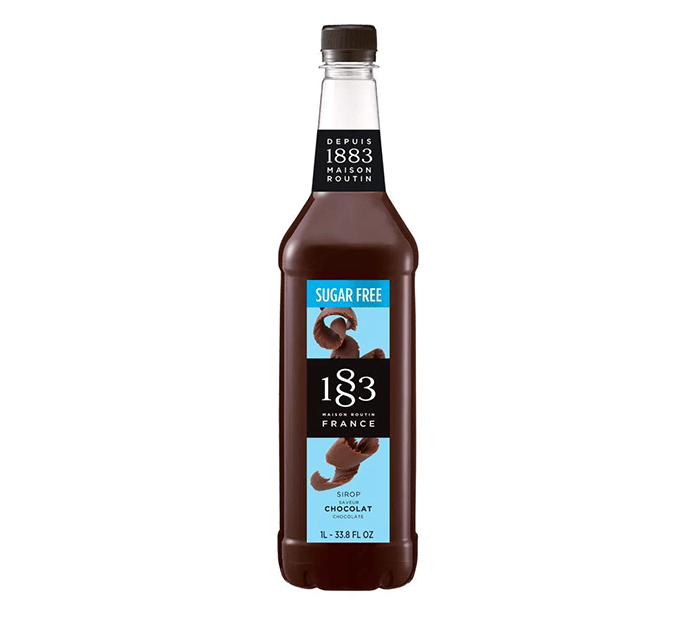 Sugar Free Chocolate - 1883 Syrup (1L PET Plastic Bottle) by 1883 Maison Routin | 1883 - Syrup | Good as Gold Coffee