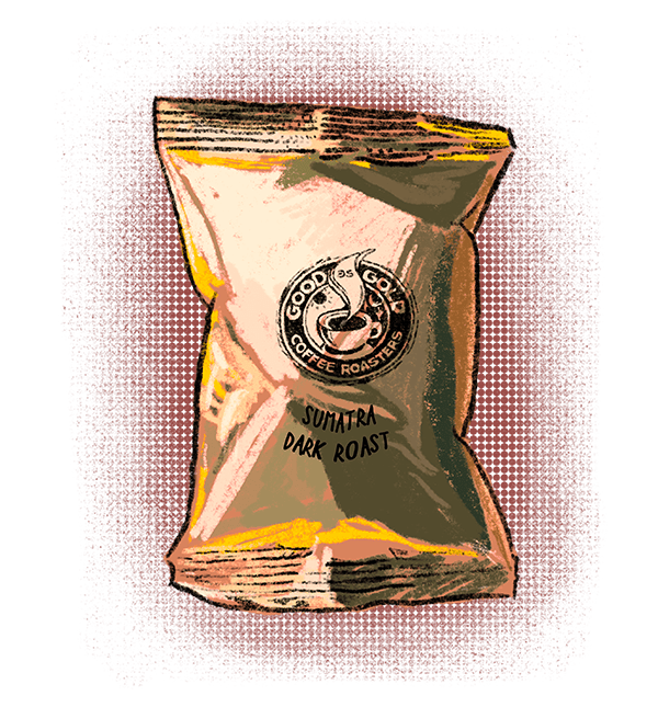 Sumatra Dark Roast - 2.25oz ground coffee per pack by Good as Gold | Pre - Measured Coffee Packets | Good as Gold Coffee