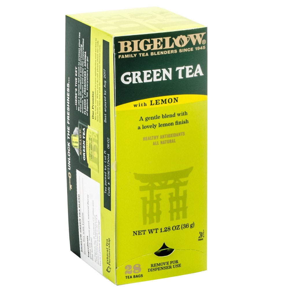 Green Tea With Lemon Tea Bags by Bigelow Tea | Bigelow Tea - 28ct | Good as Gold Coffee